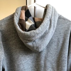 Burberry men grey jersey hoodie
